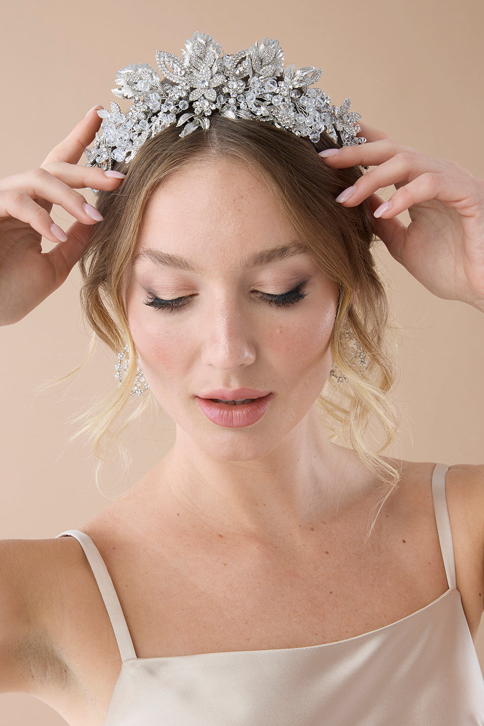 FLEURINE Swarovski Wedding Headpiece with Micro Zirconia