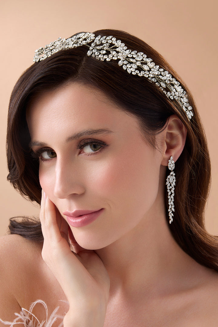 VIOLET Swarovski Crystal Luxurious Vine Headpiece