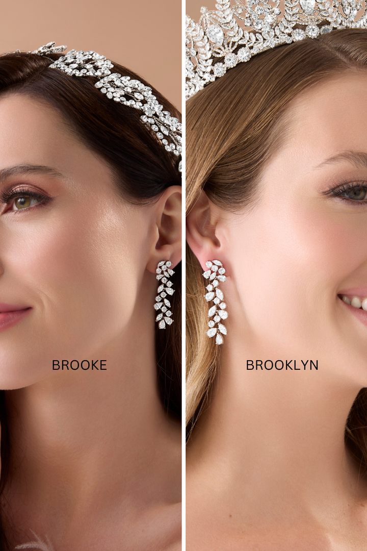 BROOKLYN Simulated Diamond Drop Earrings
