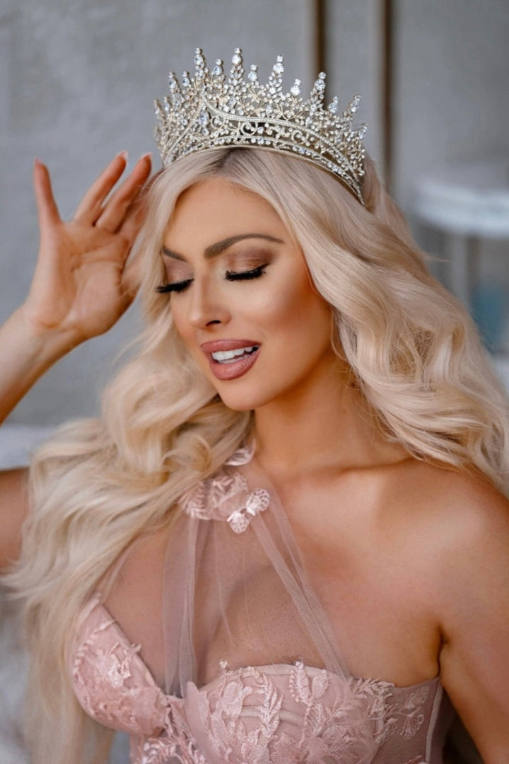 Giovanna Swarovski Crown Gold Tone on our stunning model