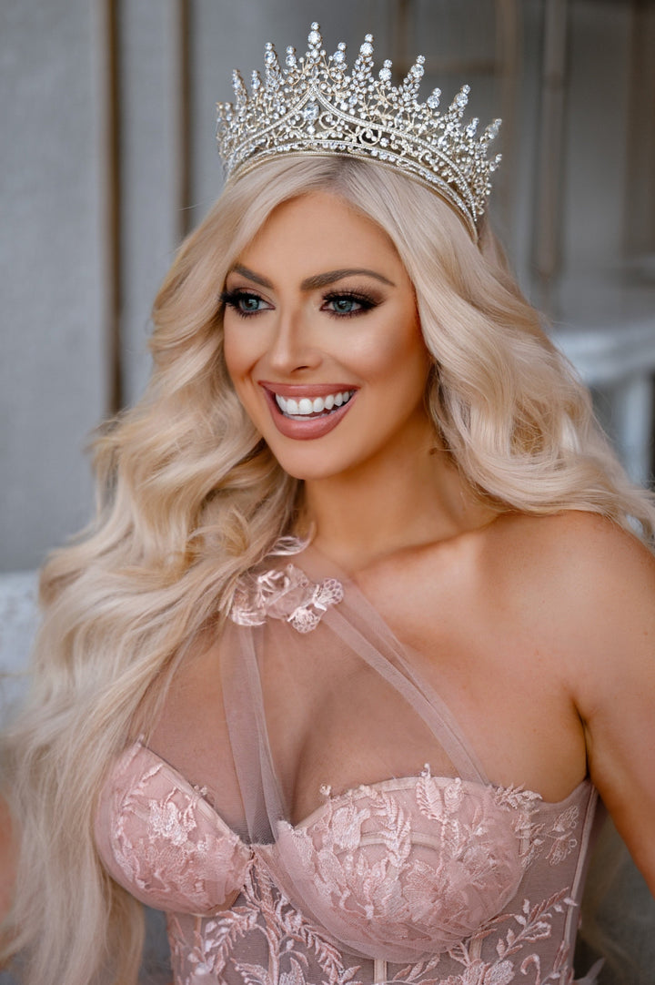 Giovanna Swarovski Crown Gold Tone on our stunning model