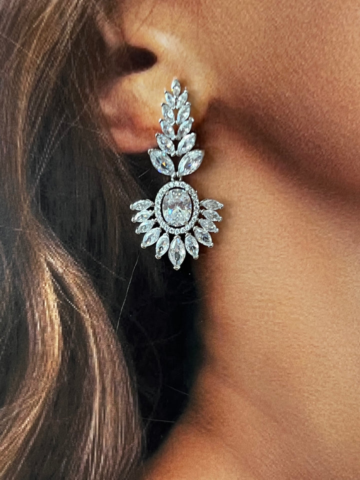 IRIS Earrings, Glam Swarovski Earrings - Final Sale