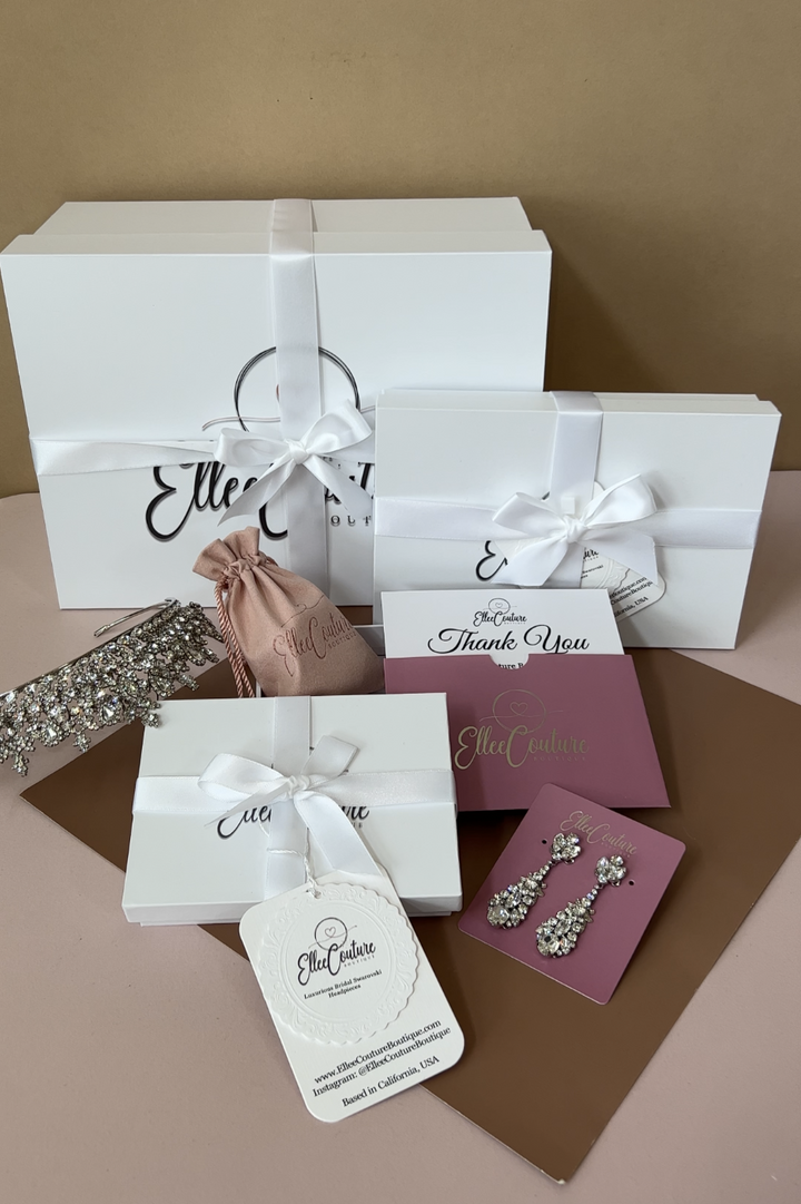 Ellee Real Bride Adorned with ANASTASIA Swarovski Gorgeous Bridal Crown