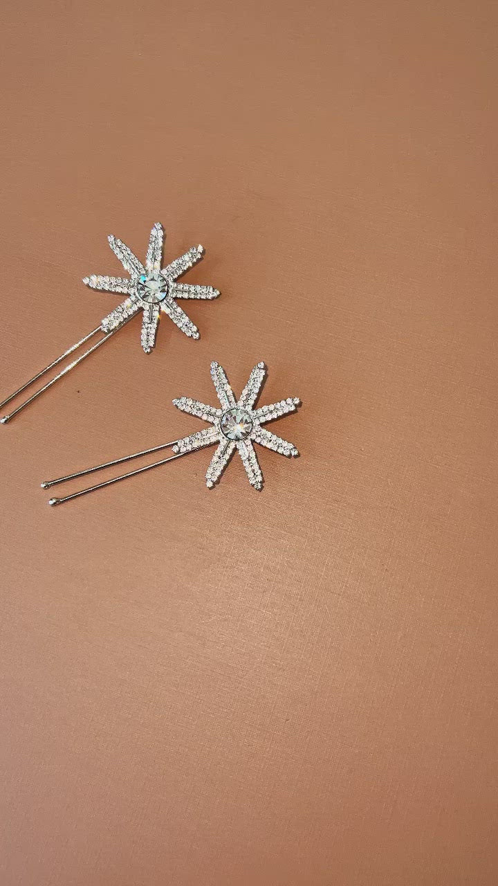 ZURI SWAROVSKI crystals Hair Pins, Sold in Pairs