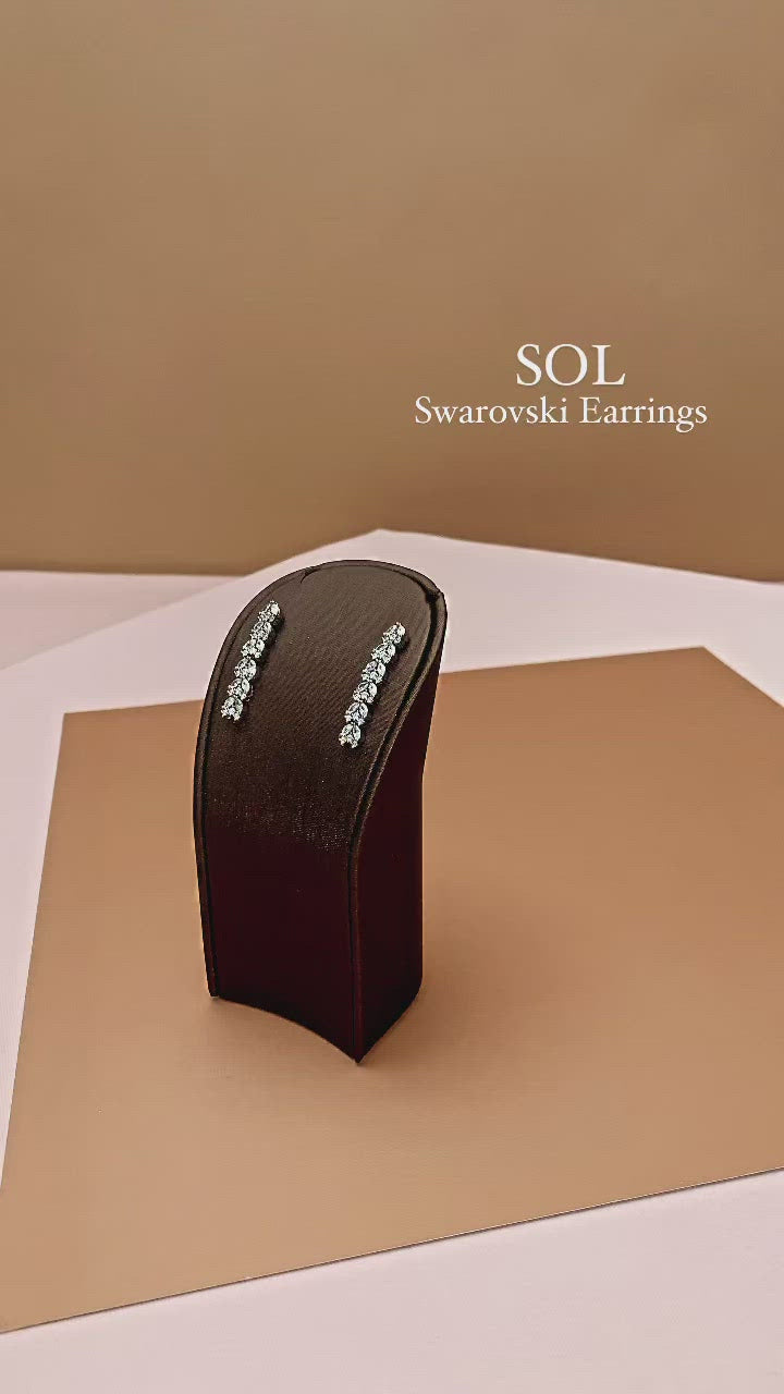 SOL Earrings, Swarovski Earrings - Final Sale