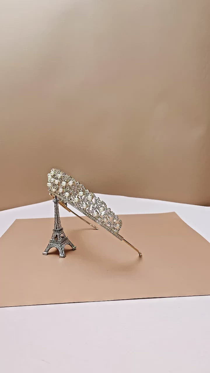 GIULIA-PEARLS Swarovski Tiara