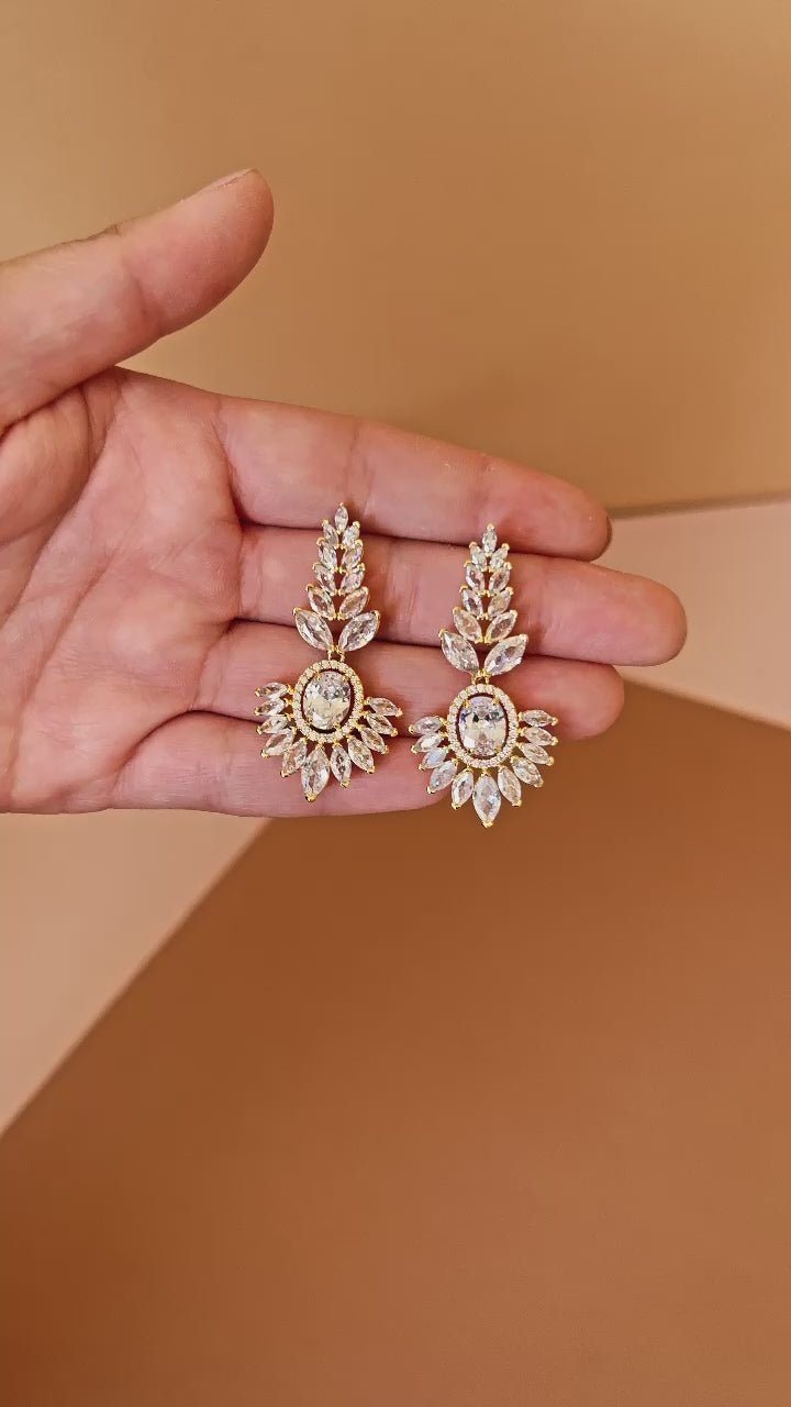 IRIS Earrings, Glam Swarovski Earrings - Final Sale