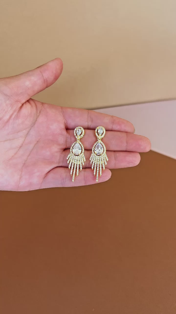 KIA Earrings with Cubic Zirconia Crystals - Final Sale