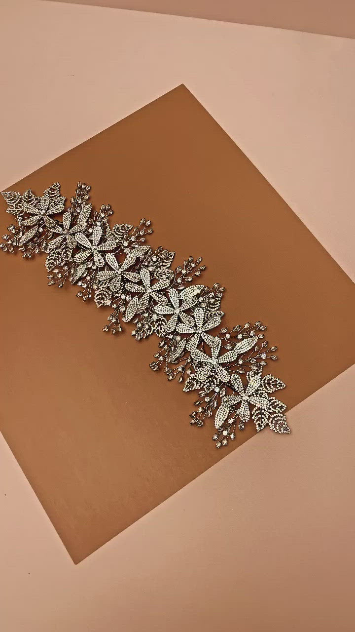 ROSALEE Swarovski Wedding Headpiece with Micro Zirconia