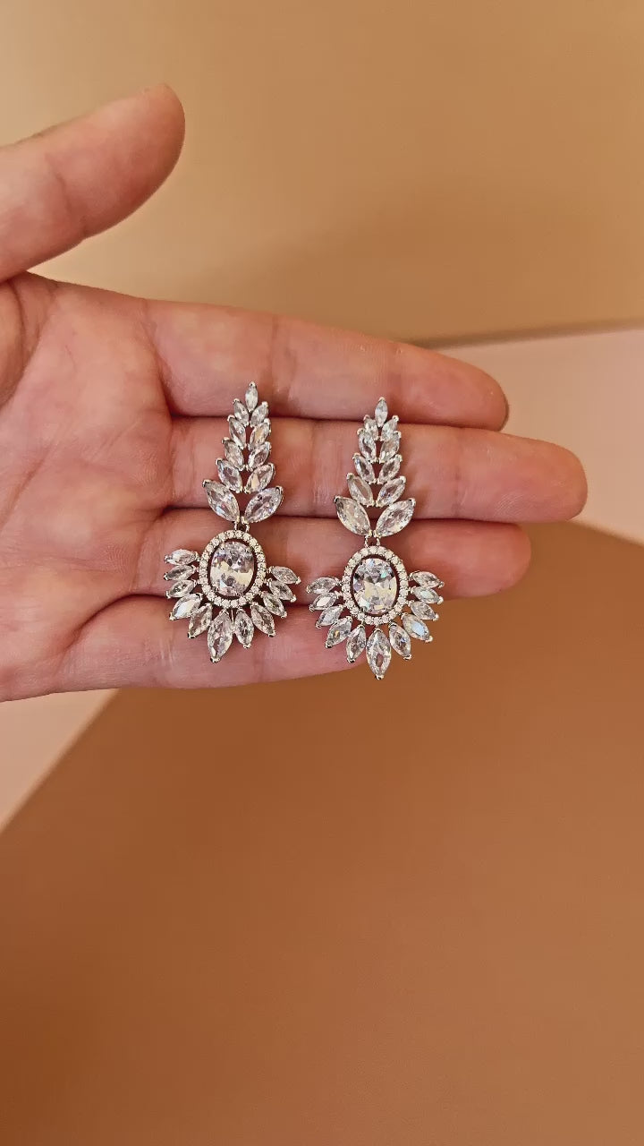 IRIS Earrings, Glam Swarovski Earrings - Final Sale