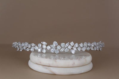 ALIX Rose Gold Wedding Headband, Swarovski Bridal Tiara