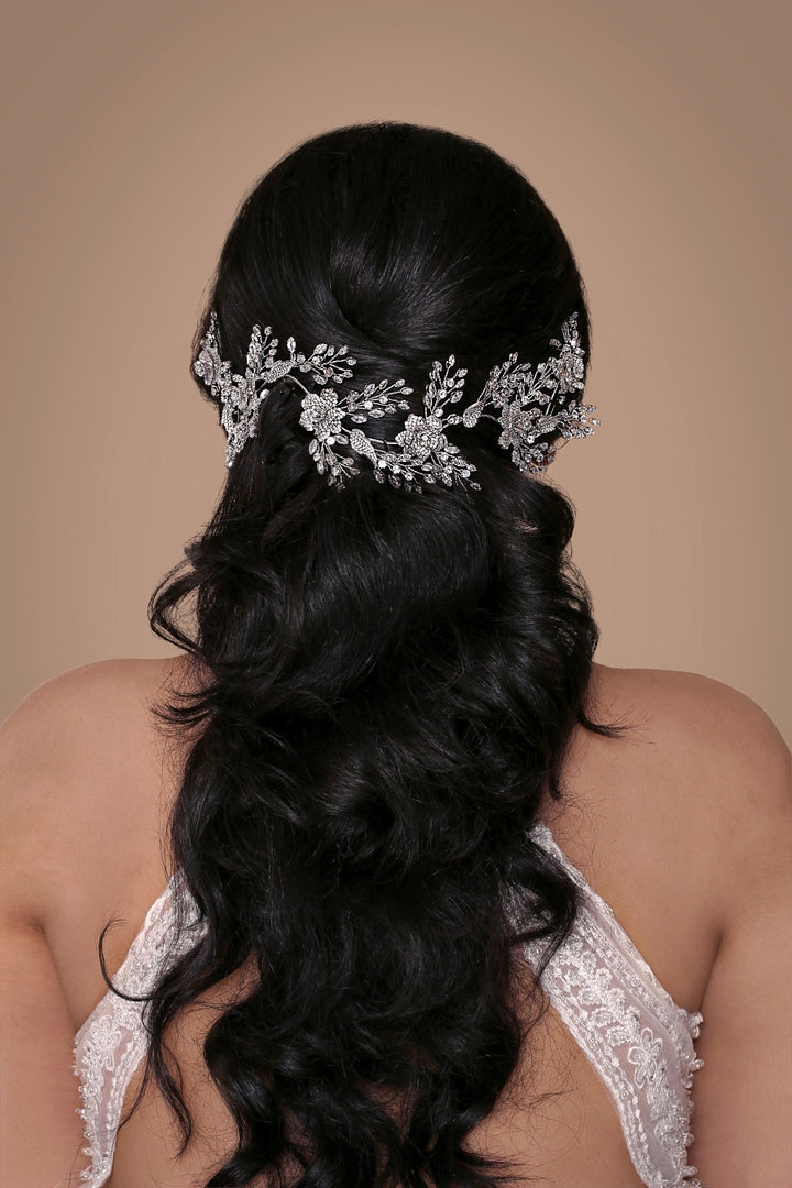 AUDREY Swarovski Wedding Hair Vine, Bridal Headpiece