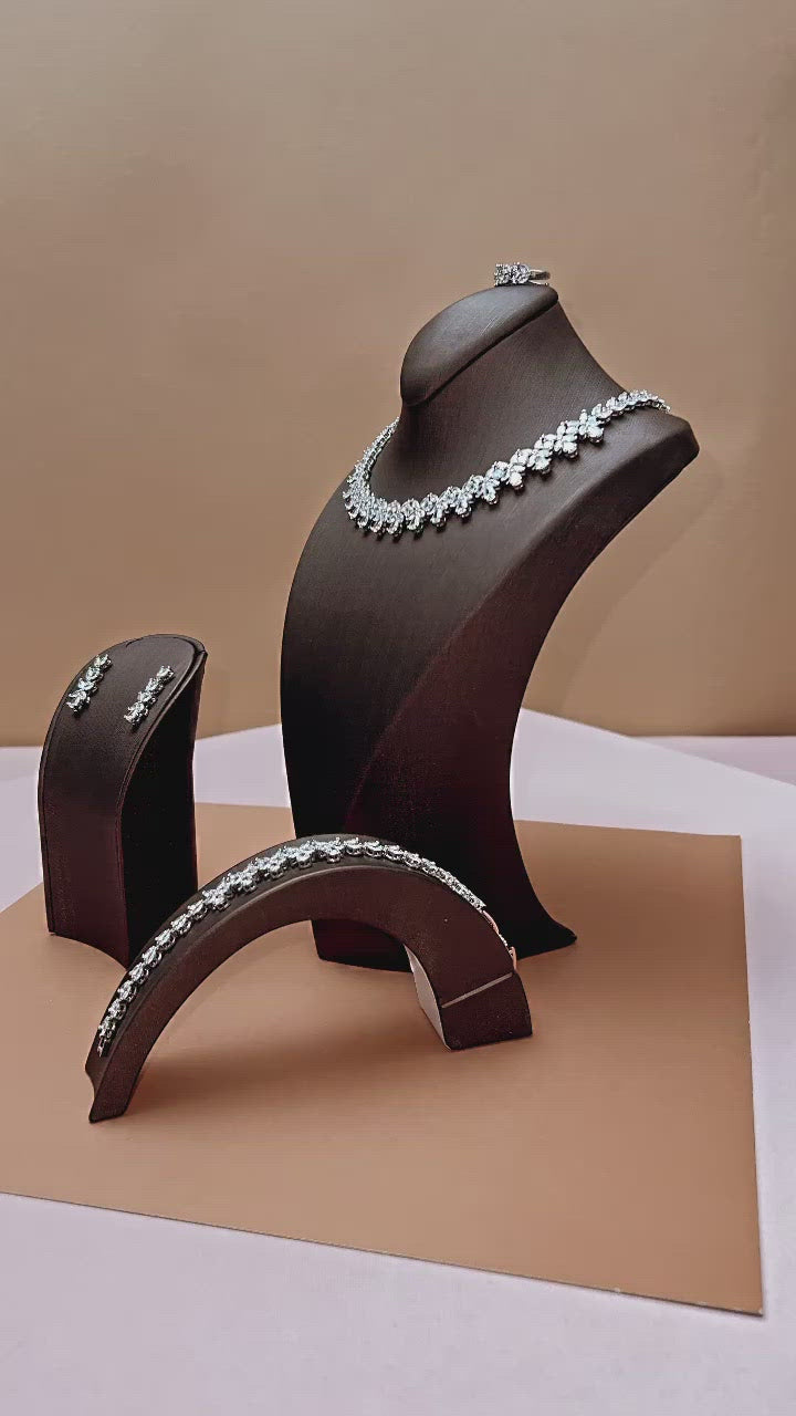 LUSTER Jewelry Set with Necklace, Bracelet, Tear Drop Earrings and Ring *Final Sale*