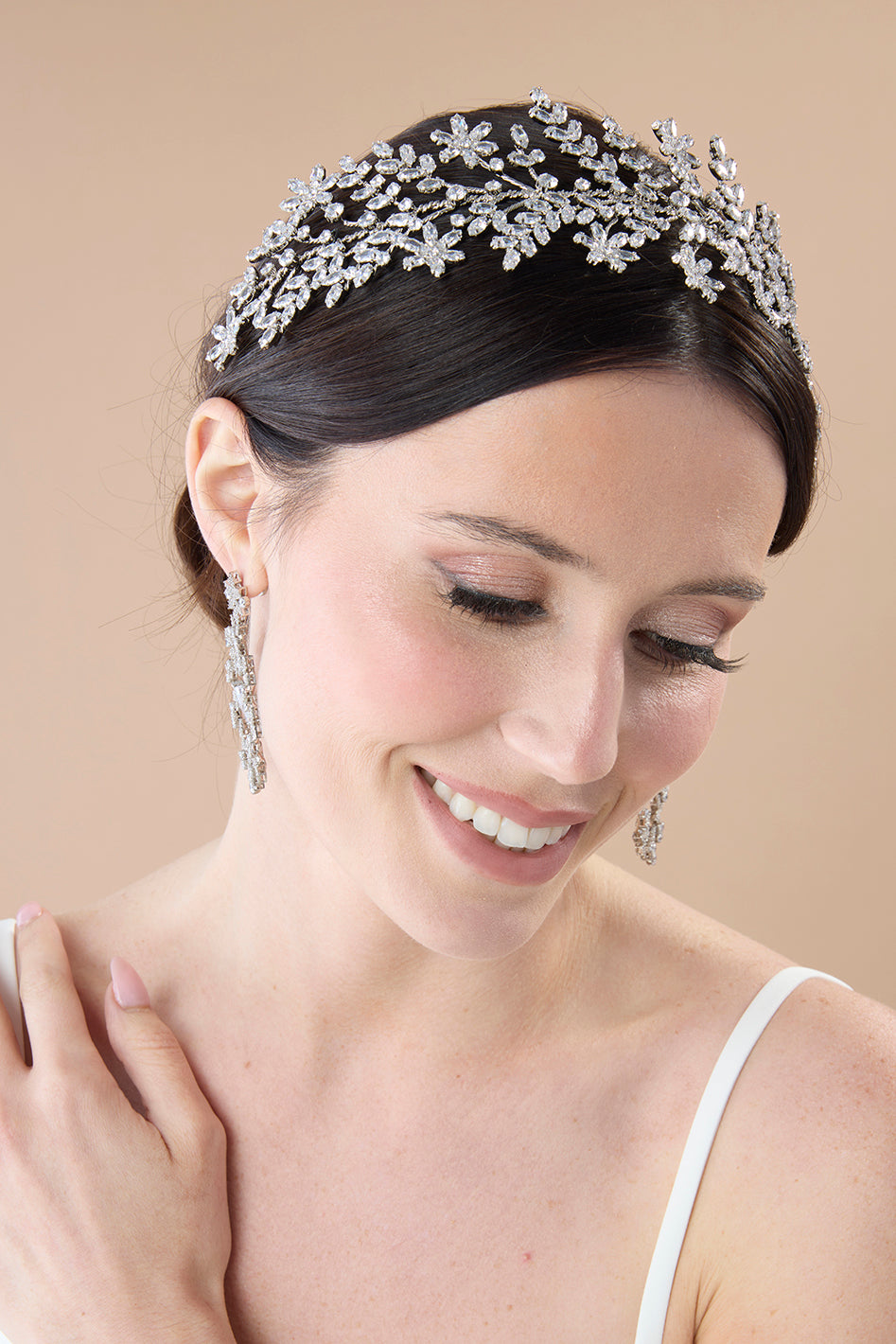 ELIANNA Rose Gold Simulated Diamond Headband
