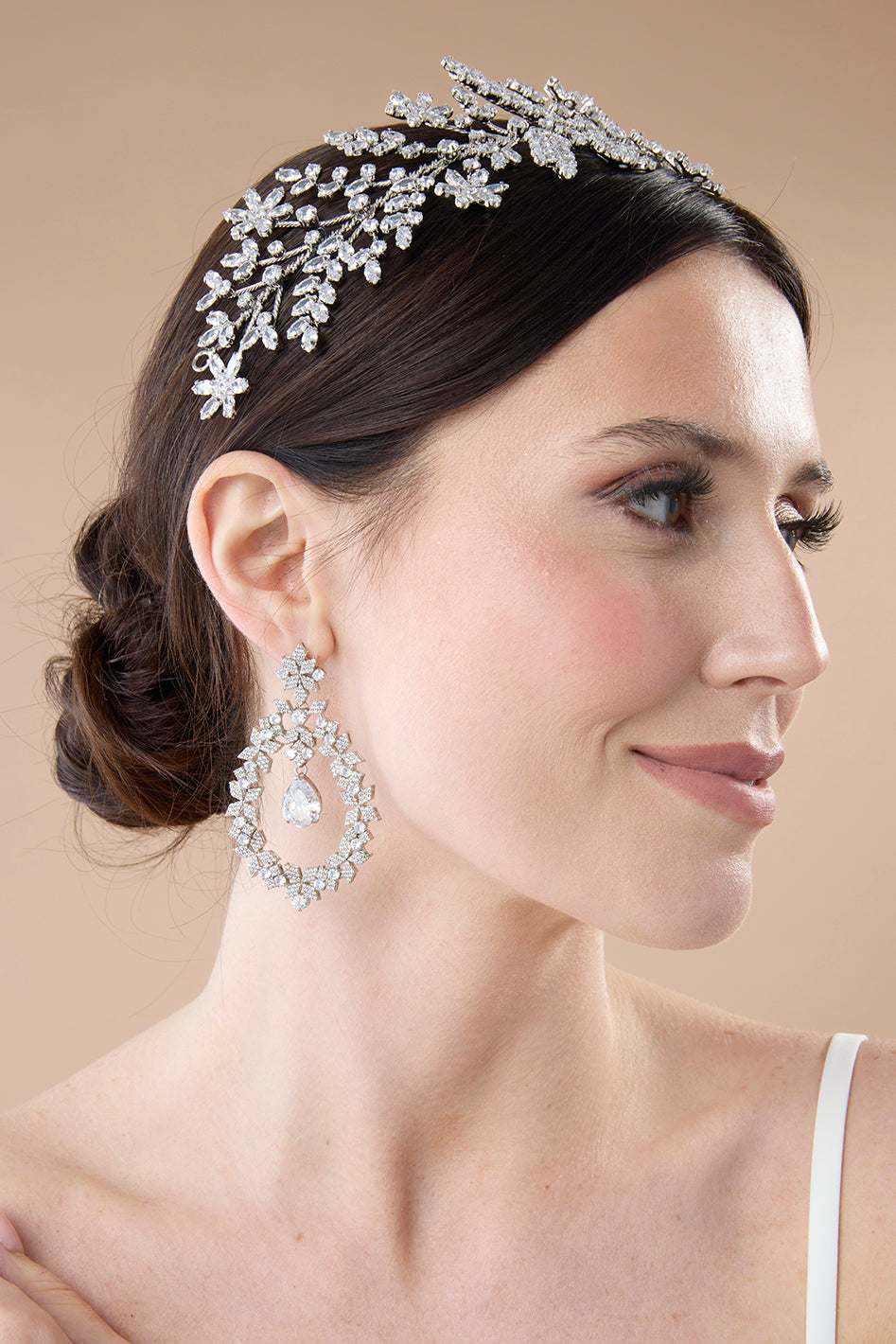 ELIANNA Rose Gold Simulated Diamond Headband