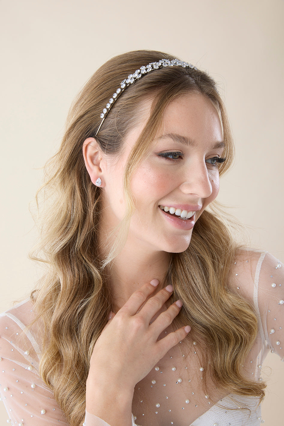 ALIX Simulated Diamond Bridal Headband