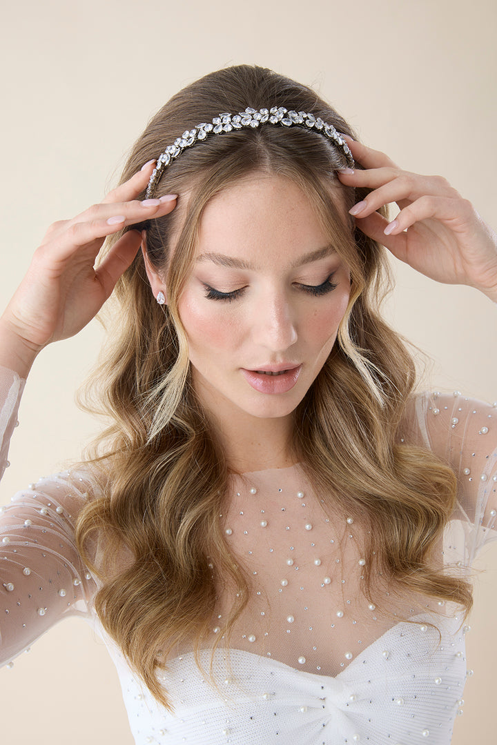 ALIX Simulated Diamond Bridal Headband