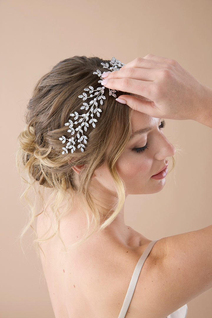 NEVA-PEARLS Simulated Diamonds Headband - SAMPLE SALE