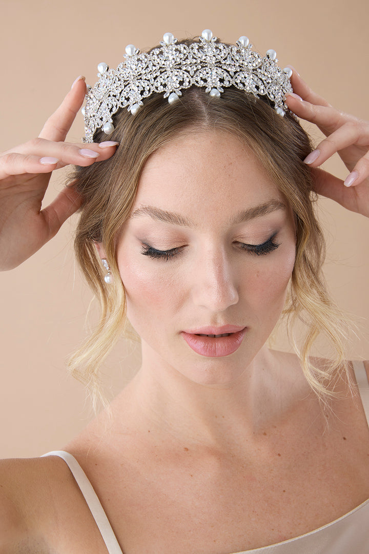 SAVANAH-Pearls Swarovski Headband (Extra Pearls) - Sample Sale