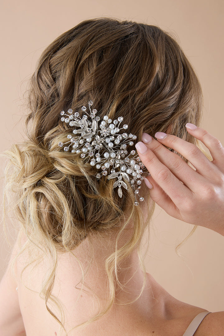 ALMA Crystal & Pearl Hair Comb