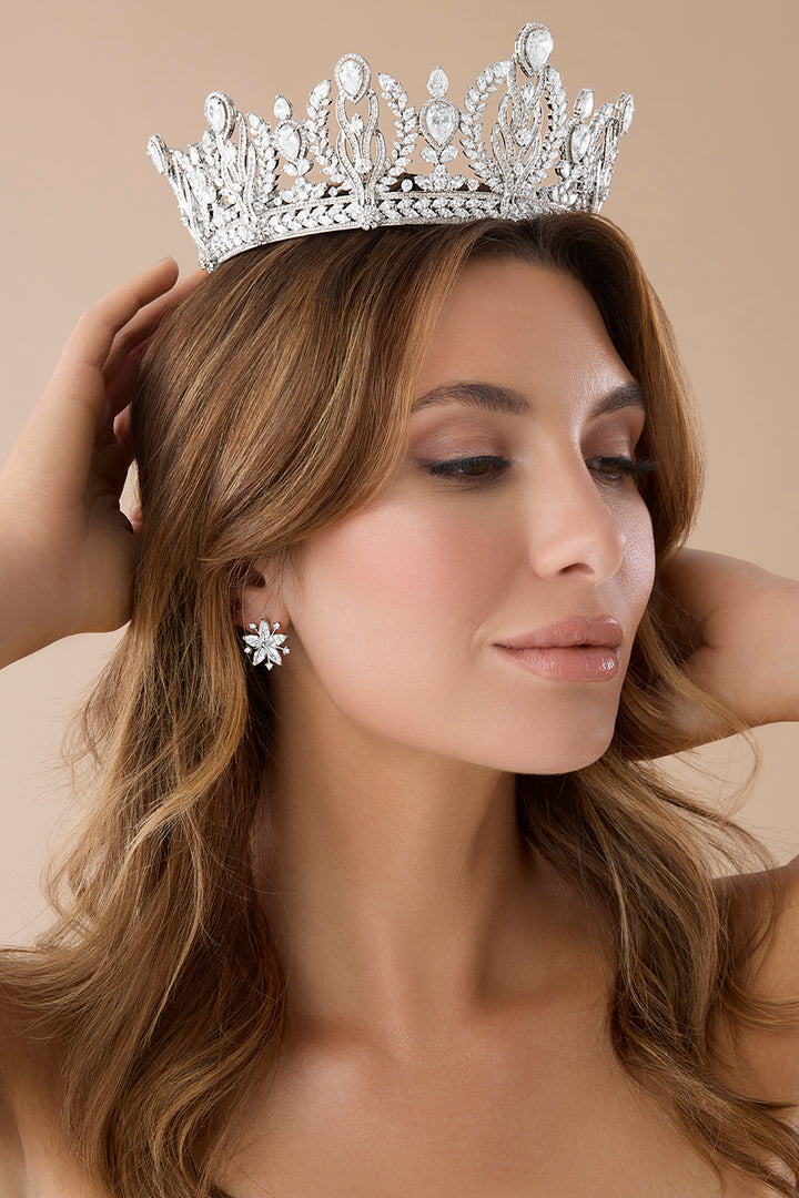 ROYALE Simulated Diamond Wedding Crown