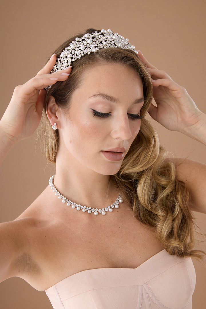 NATALIA-PEARLS Swarovski Headband