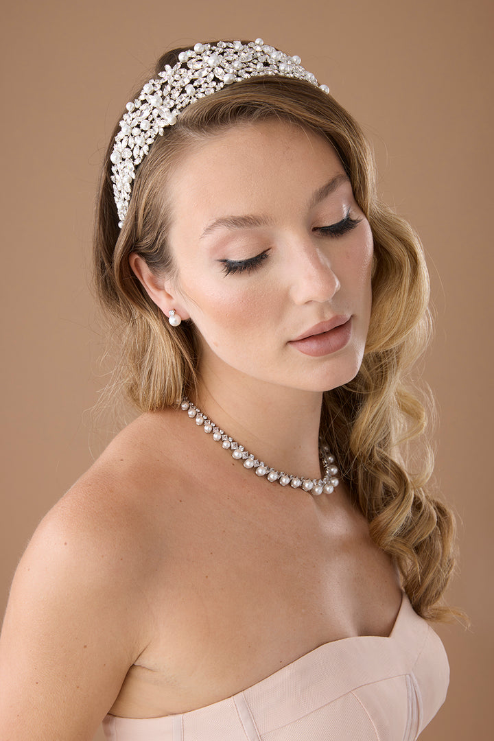 NATALIA-PEARLS Swarovski Headband