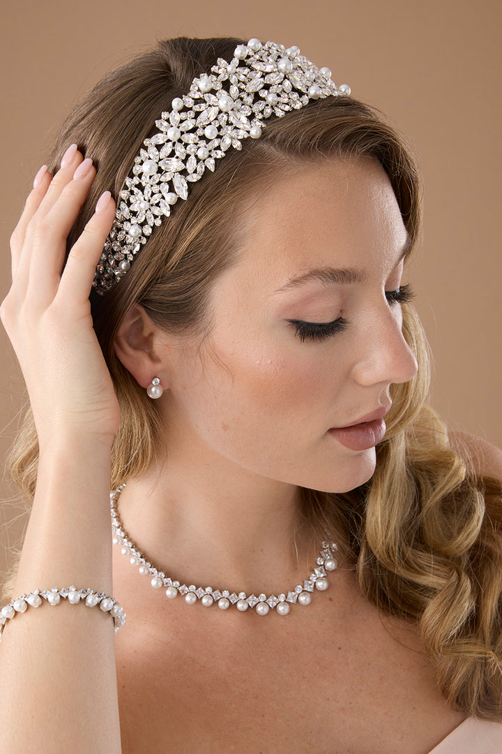 NATALIA-PEARLS Swarovski Headband