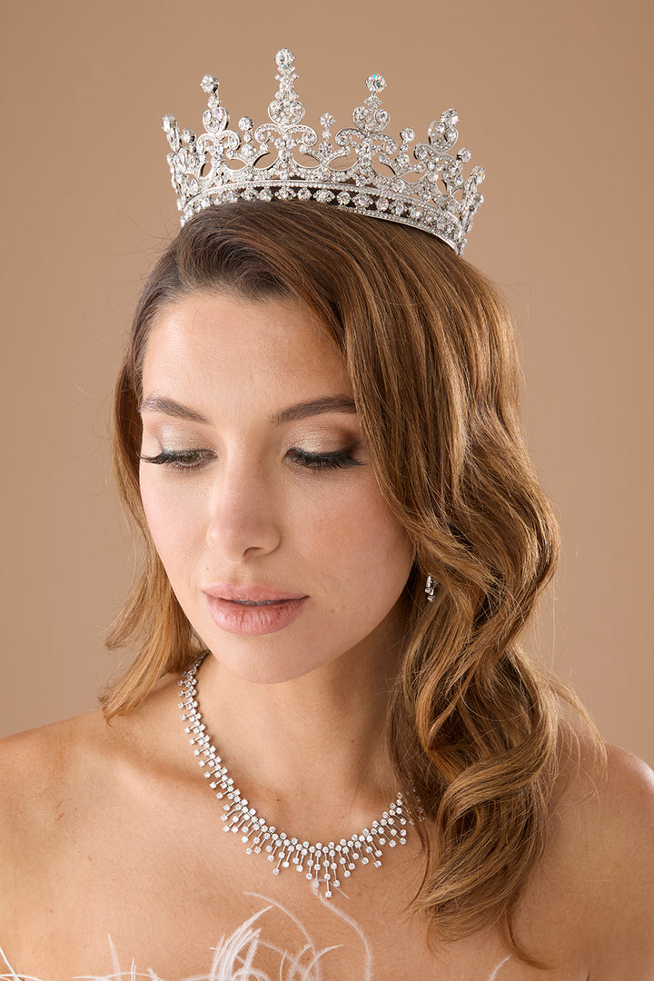 Ellee Real Bride Adorned with GWYNETH Swarovski Full Crown
