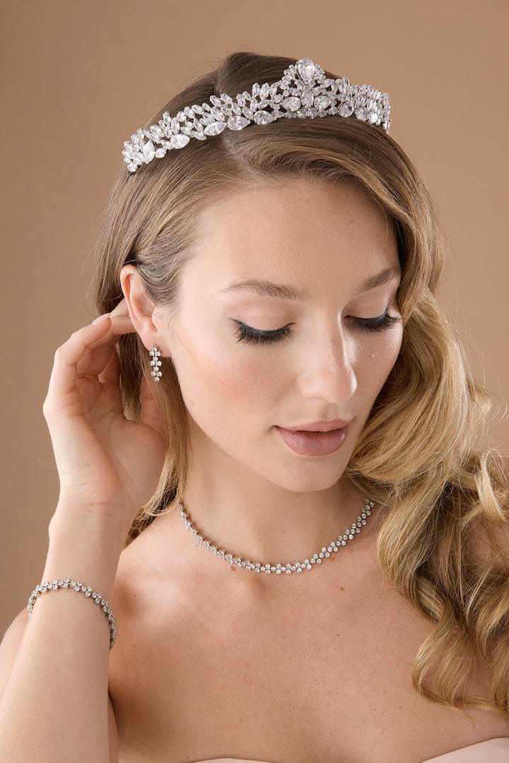 NADIA Simulated Diamond Bridal Tiara