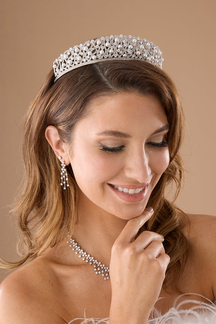GIULIA-PEARLS Swarovski Tiara