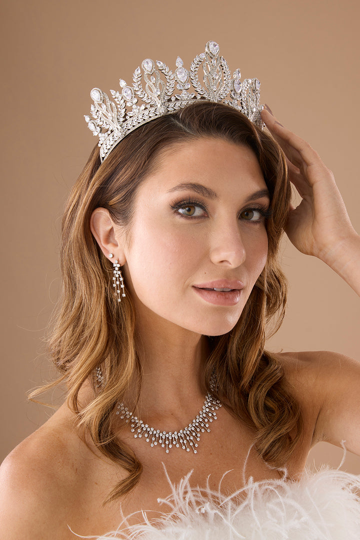 ROYALE Simulated Diamond Wedding Crown