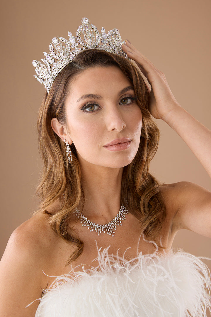 ROYALE Simulated Diamond Wedding Crown