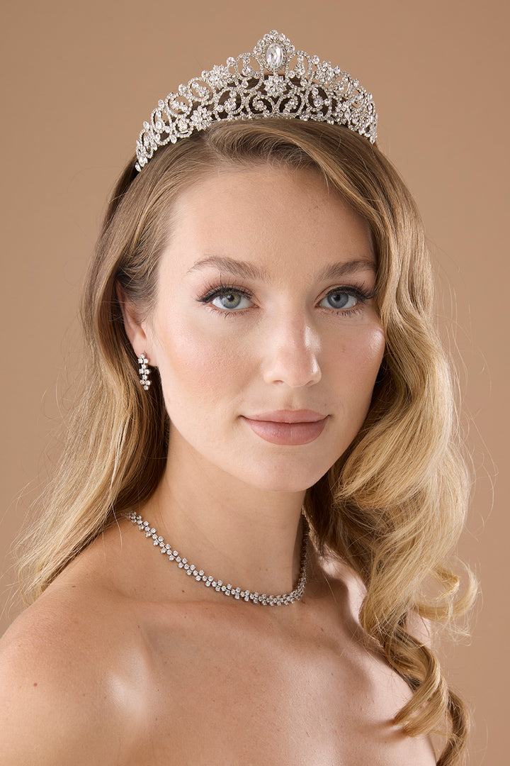 TATIANA-PEARLS Swarovski Bridal Crown, Wedding Tiara