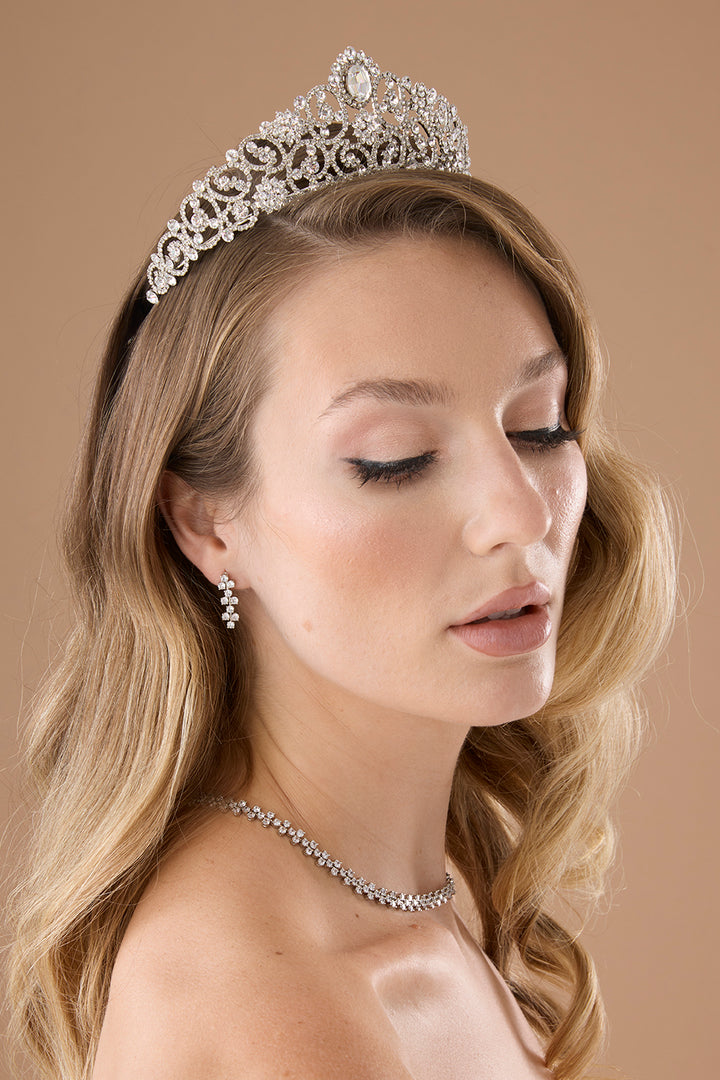 TATIANA-PEARLS Swarovski Bridal Crown, Wedding Tiara