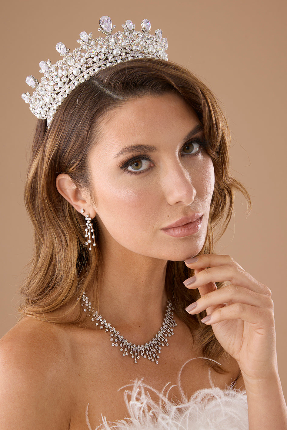 CARINA-Pearls Swarovski Crown