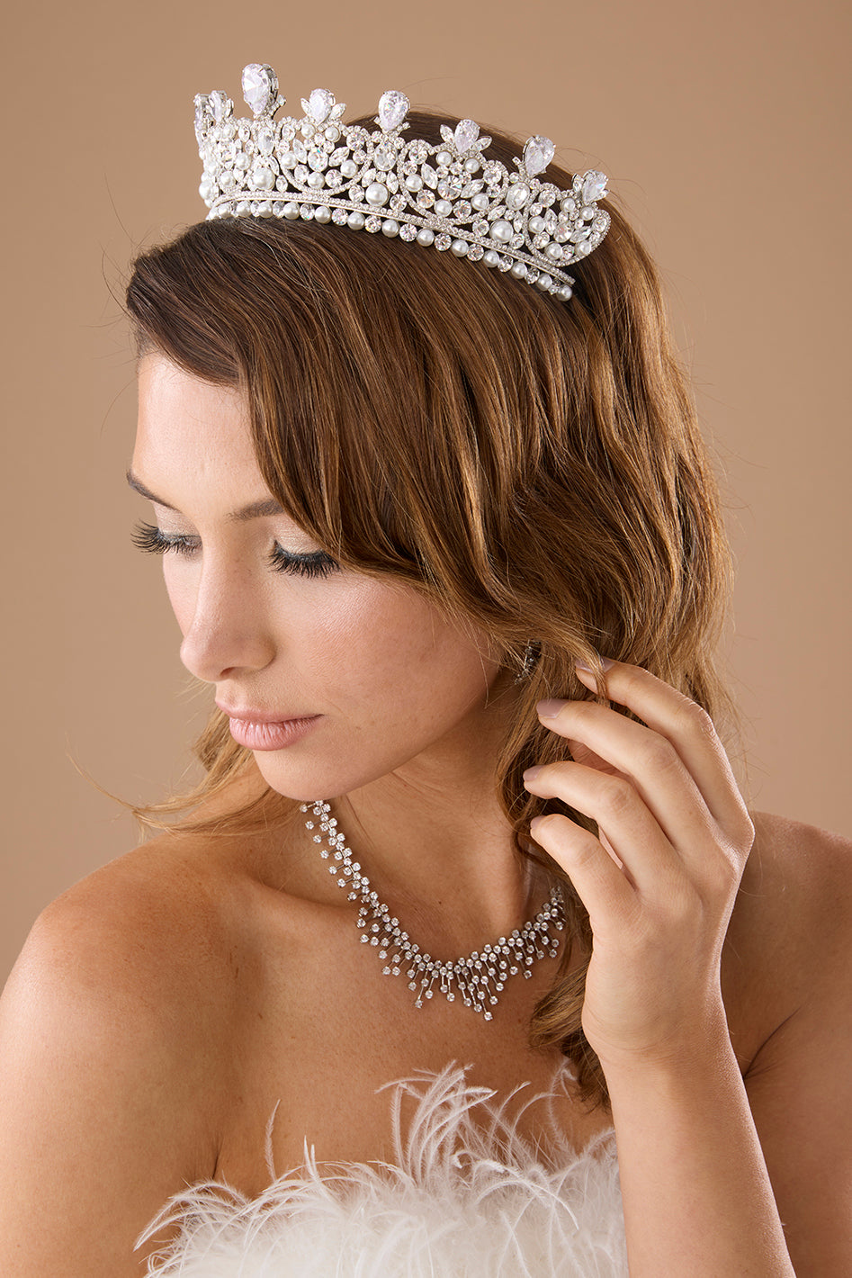 CARINA-Pearls Swarovski Crown