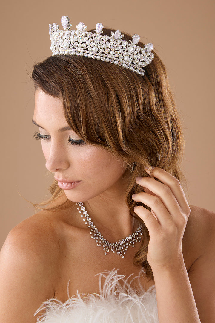 CARINA-Pearls Swarovski Crown