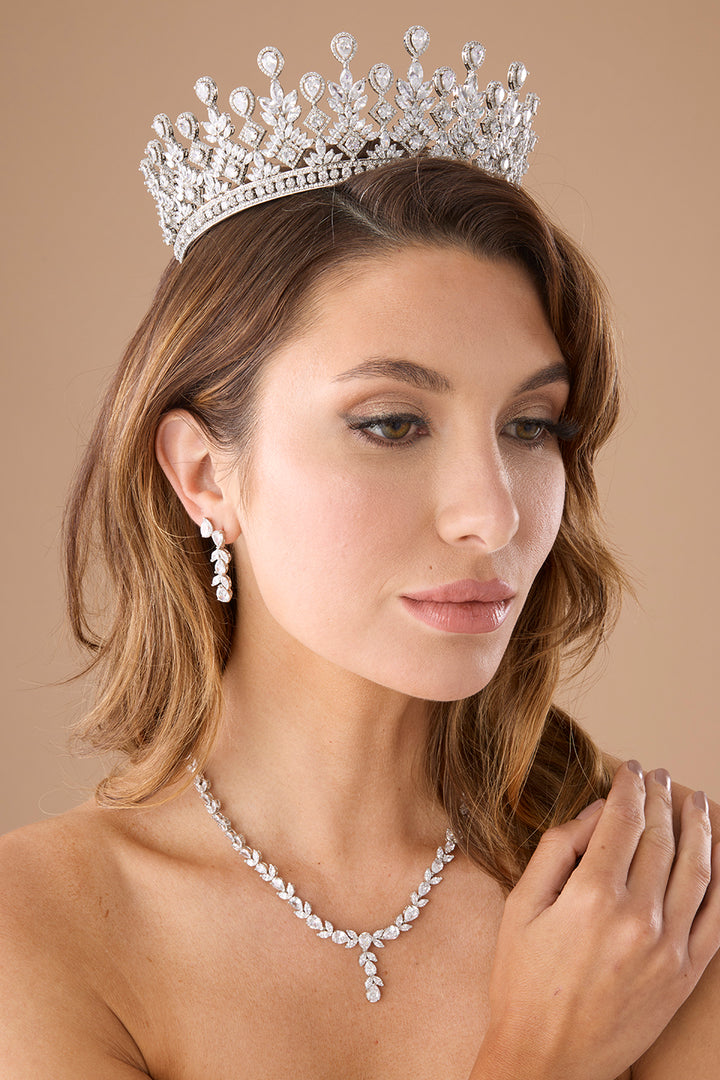 LUCIENNE Simulated Diamond Wedding Crown