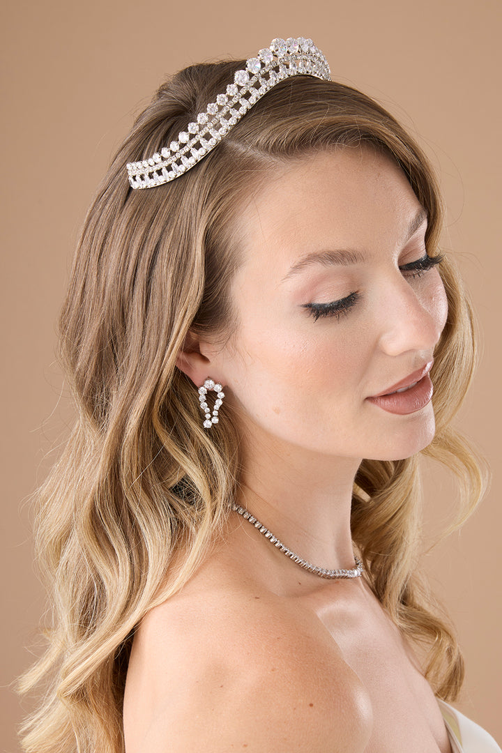 JOLINE Simulated Diamond Tiara