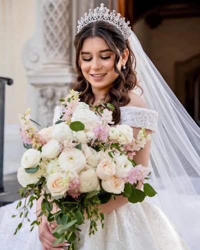 Ellee Real Bride Adorned with ANASTASIA Swarovski Gorgeous Bridal or Special Occasion Crown