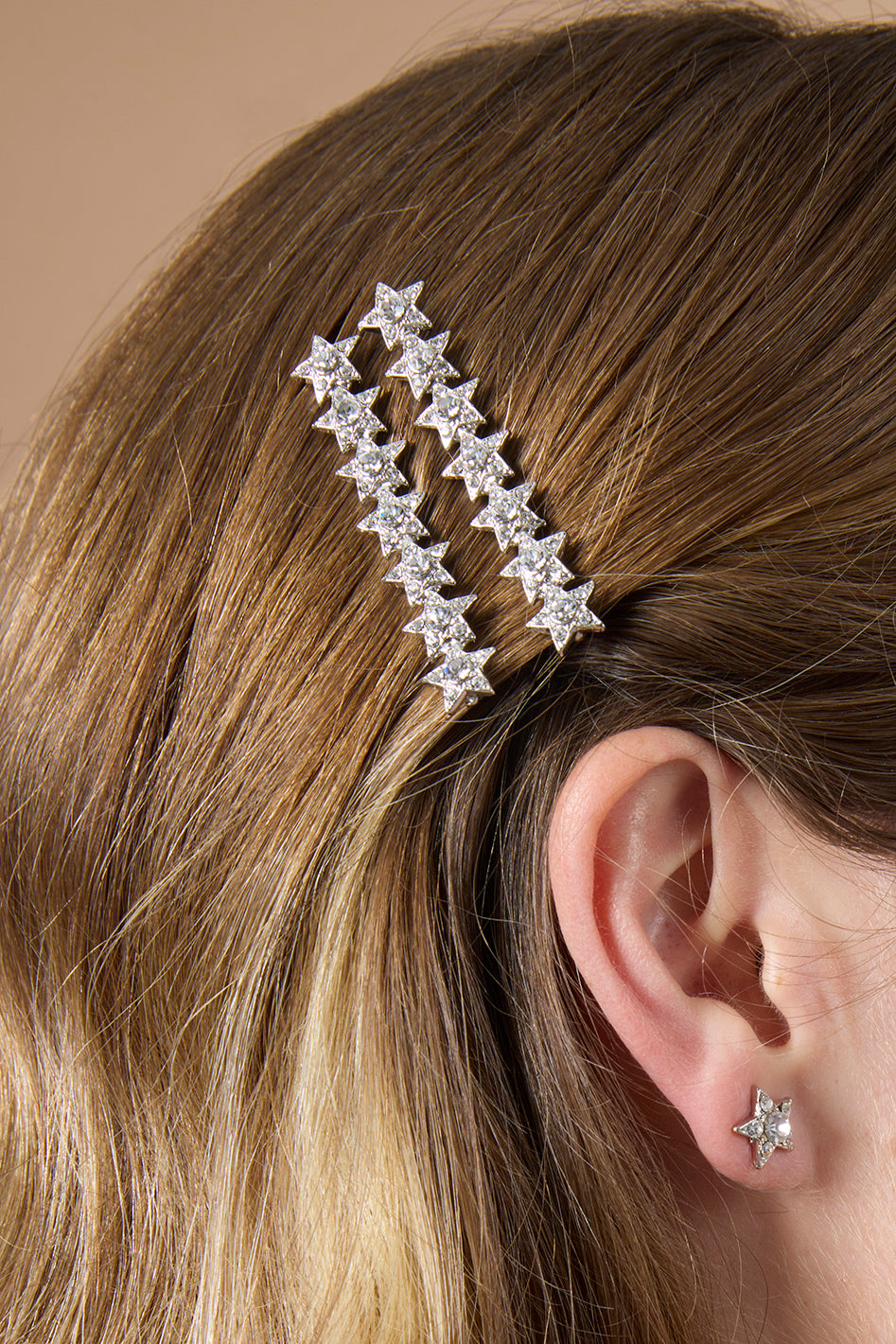 PETUNIA Crystal Hair Pins, Sold in Pairs