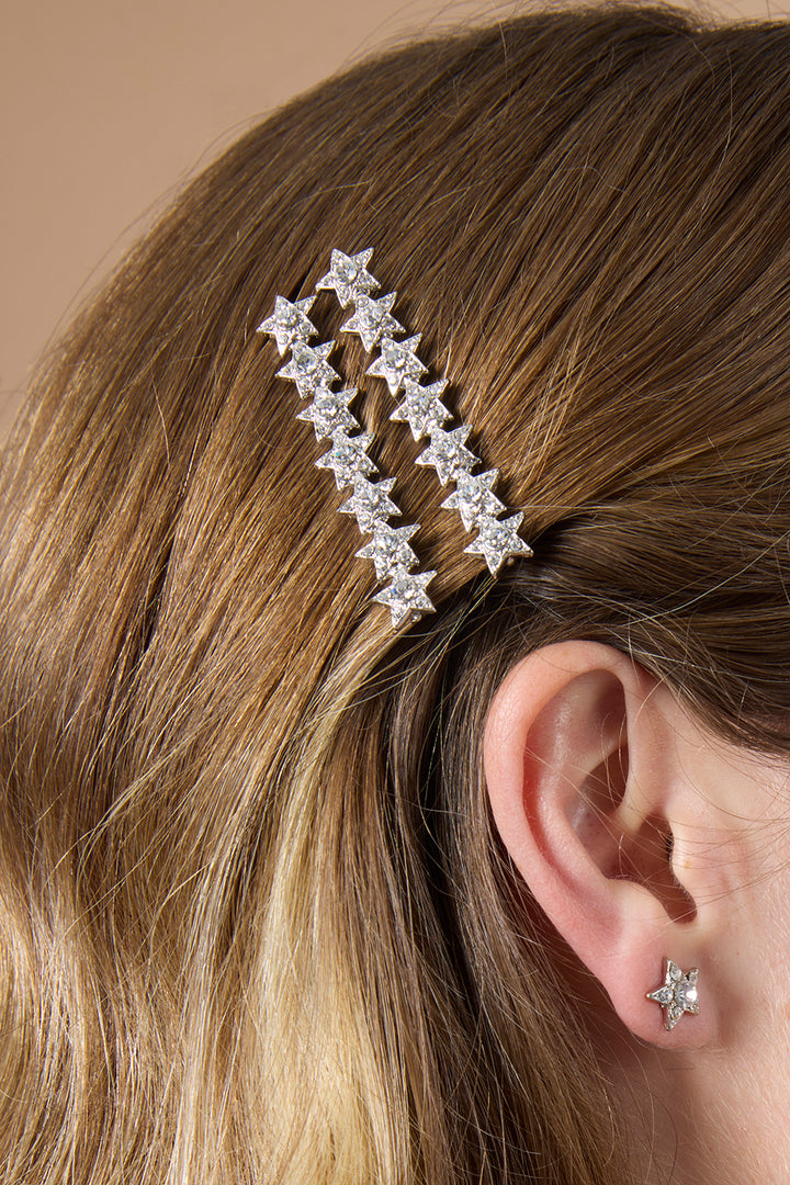 PETUNIA Crystal Hair Pins, Sold in Pairs