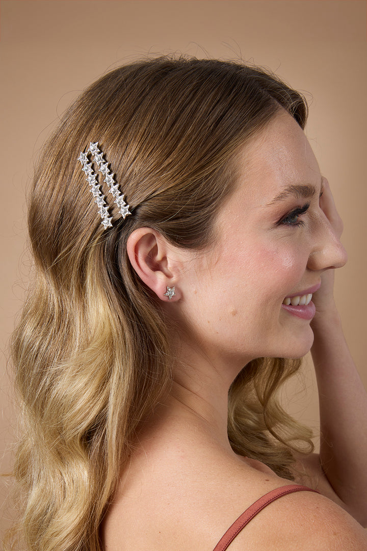 PETUNIA Crystal Hair Pins, Sold in Pairs