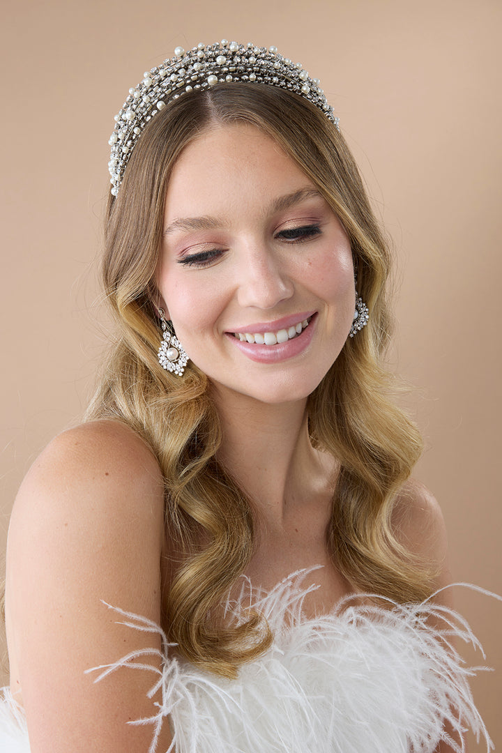 RAINA Luxurious Swarovski and Pearl Headband