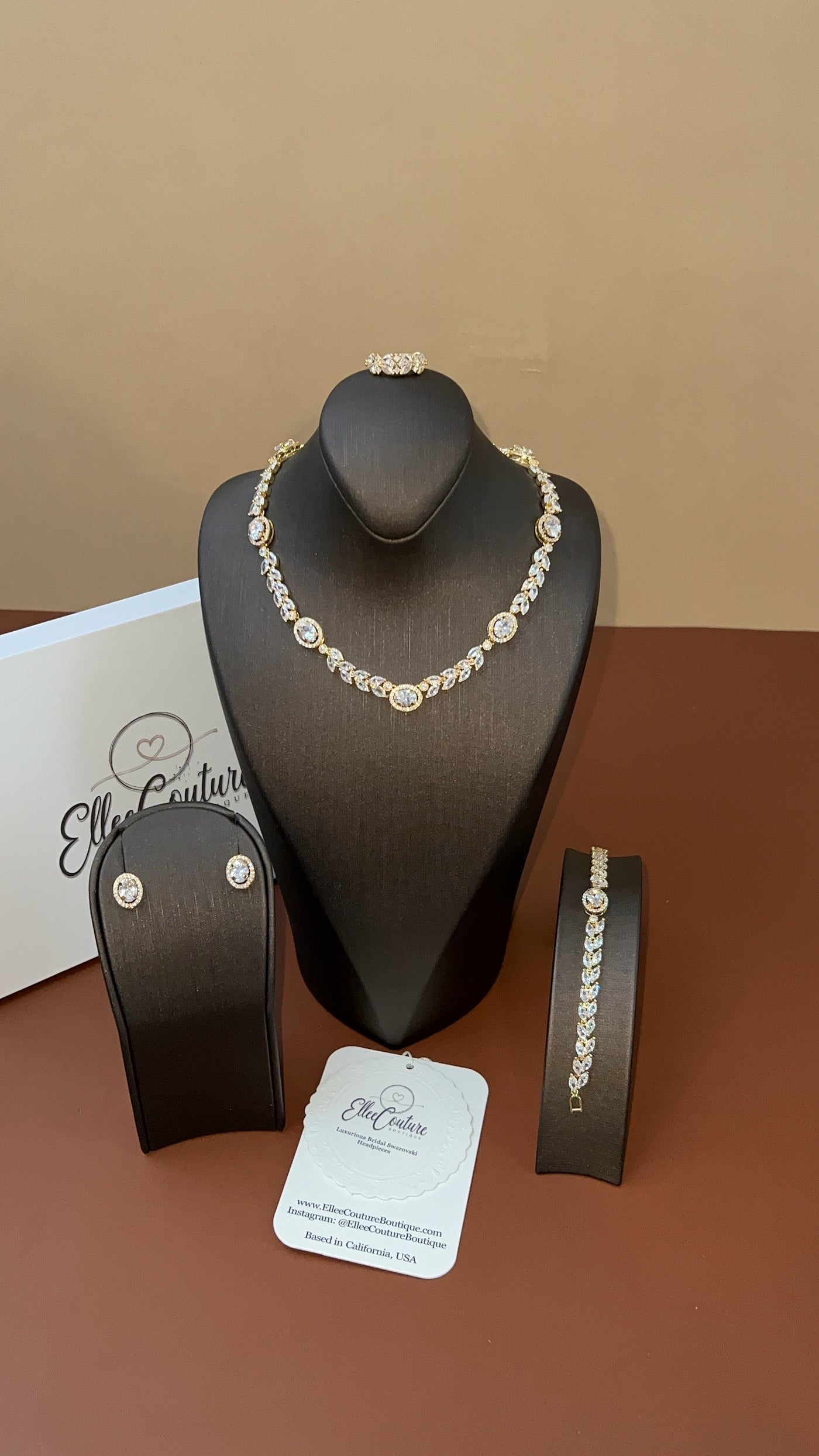 SERENE Jewelry Set with Necklace, Bracelet, Earrings, and Ring (Sample Sale)