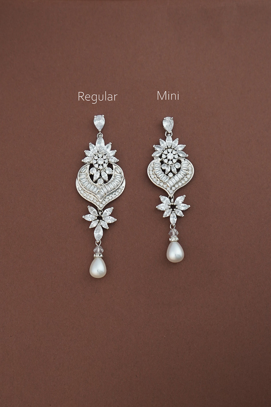 ADELINA MINI Swarovski and Pearl Drop Earrings - Sample Sale