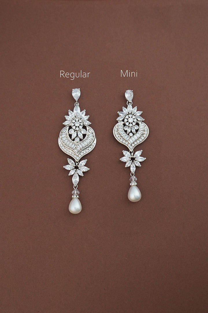 ADELINA MINI Swarovski and Pearl Drop Earrings - Sample Sale