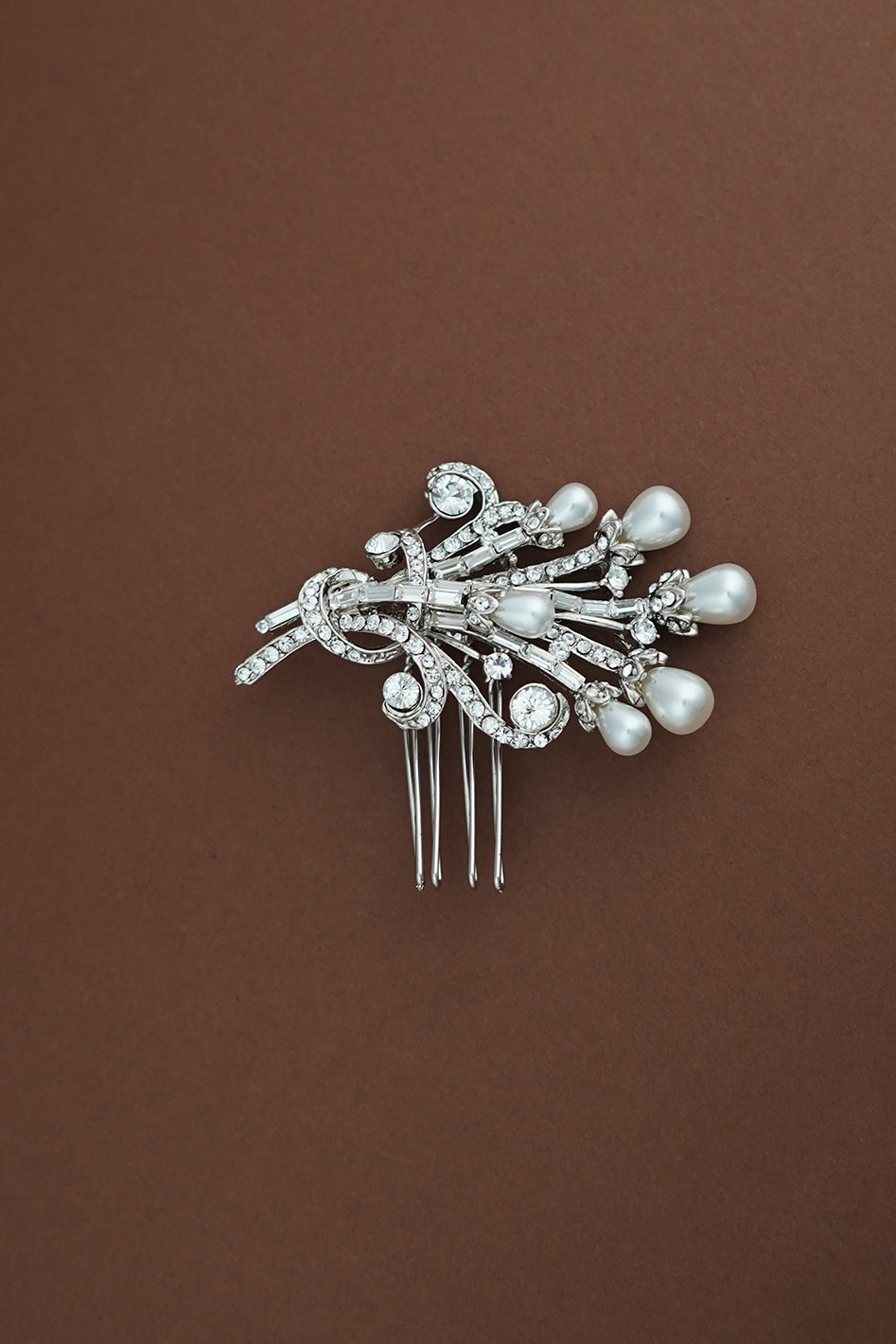 AMAYA Crystal and Pearl Hair Comb