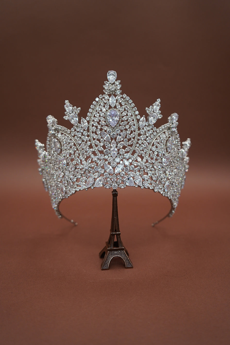 Ellee Real Bride Adorned with BILQUIS MAJESTIC Swarovski Wedding Crown